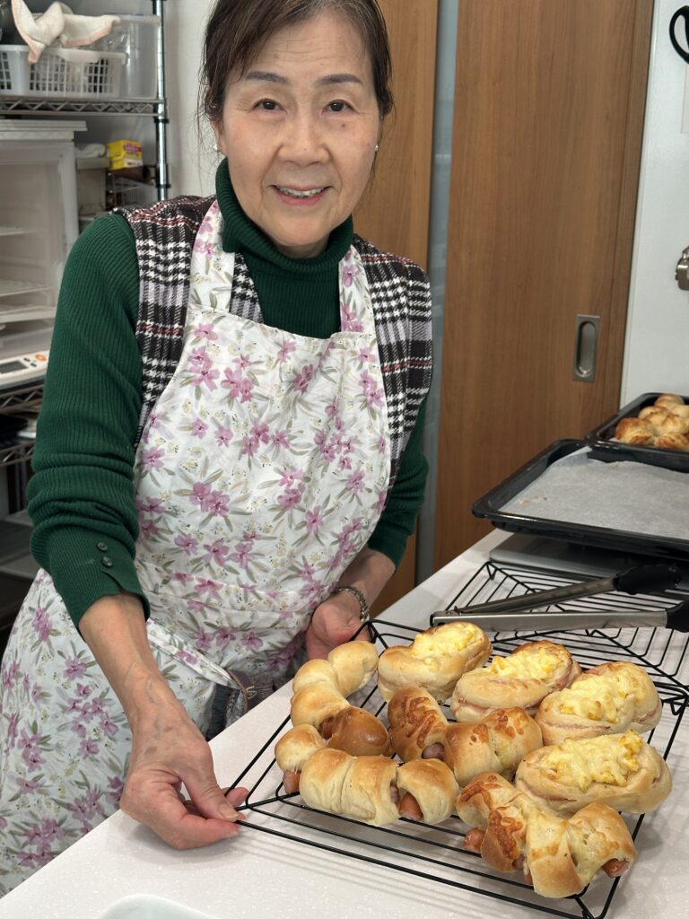 焼きたてパンと生徒様