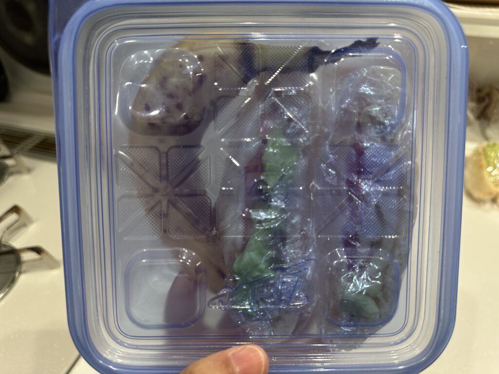 ピタパンをお弁当に詰めた様子