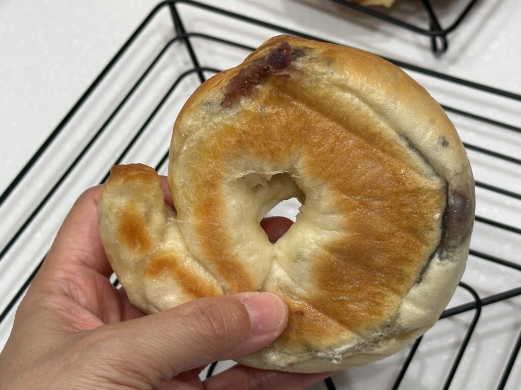 焼き上がったベーグル（失敗）