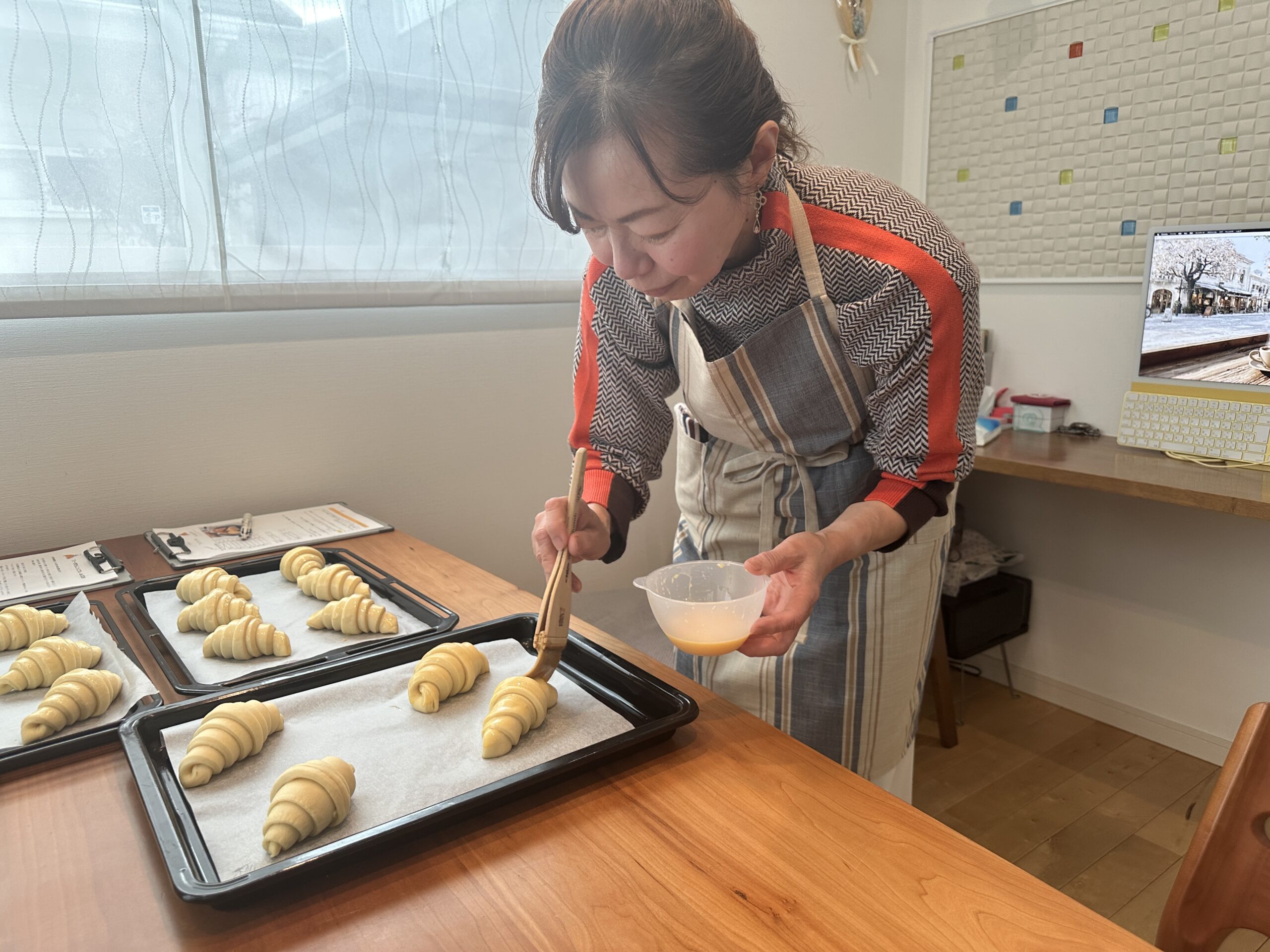 クロワッサンのレッスンの様子